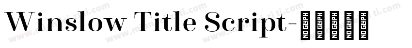 Winslow Title Script字体转换